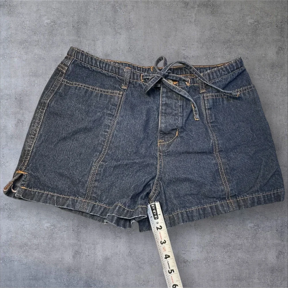 Route 66 Junior Denim Shorts Drawstring Elastic Waist‎ Cotton Size 9/10
